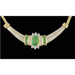 10KY Gold Magnificent 1.30ct. Emarald Diamond N