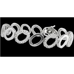 14KW Gold 3.15ct. Diamond Oval Loop Bracelet