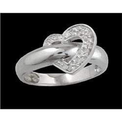 14KW Gold Diamond Interlocking Heart Ring