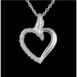 14KW Gold Diamond Heart Pendant