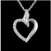 Image 1 : 14KW Gold Diamond Heart Pendant