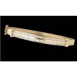 14KY Gold .75ct Diamond Bangle Bracelet