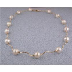 14KY Gold Freshwater Pearl Necklace