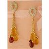 Image 1 : 10KY Gold Dangling Multi-Color Stone / Diamond 