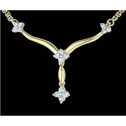 10KY Gold Exquisite .24ct. Diamond Necklace