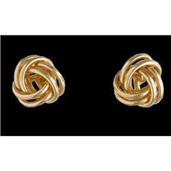 14KY Gold (not plated) Knot Earrings