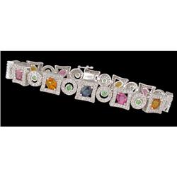14KW Gold 10.ct Multi Genuine Gemstone/Diamond 