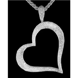 14KW Gold 1.02ct Silhouette Diamond Heart Penda