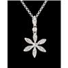 Image 1 : 14KW Gold Diamond Flower Necklace