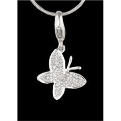14KW Gold Diamond Butterfly Pendant