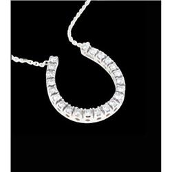 14KW Gold Diamond Horseshoe Necklace