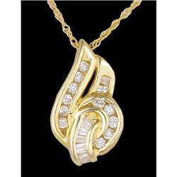 10KY Gold Magnificent .50ct Diamond Necklace