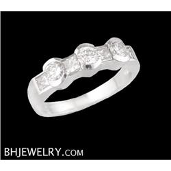 14KW Gold 1.00ct Diamond Round & Princess Weddi