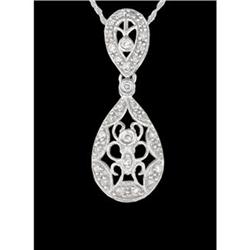 14KW Gold Diamond Pear-Drop Necklace