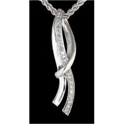 10KW Gold Fancy Swirl Diamond Slide Pendant