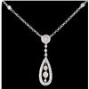 Image 1 : 14KW Gold .50ct Diamond Drop Necklace