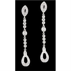 10KW Gold Sparkling Diamond Dangling Earring