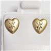 Image 1 : 14K Yellow Gold Heart Shape Earrings, Made in Canada, Suggested Retail Value $200