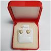 Image 3 : 14K Yellow Gold Heart Shape Earrings, Made in Canada, Suggested Retail Value $200