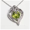 Image 1 : Silver Natural Peridot 20" Necklace, Suggested Retail Value $100