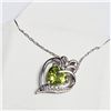 Image 2 : Silver Natural Peridot 20" Necklace, Suggested Retail Value $100