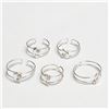 Image 2 : Silver 5 Set Of Adjustable Ring, Suggested Retail Value $100