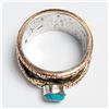 Image 3 : Silver Turquoise Spinable Ring (~Size 7-11.5) (~weight 7.34g), Suggested Retail Value $140