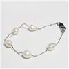 Image 3 : Silver Fresh Water Pearl 7.5" Bracelet, Suggested Retail Value $60