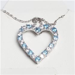 Silver Blue Topaz 20" Necklace, Suggested Retail Value $100