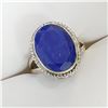 Image 2 : Silver Lapis Lazuli 7G Ring (~Size 7-11.5) (~weight 7g), Suggested Retail Value $120
