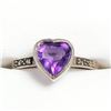 Image 1 : Silver Amethyst Ring (~Size 8), Suggested Retail Value $80