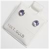 Image 2 : 10K Yellow Gold 2 Tanzanite+Fresh Water Pearl 2In1 Earrings, Made in Canada, Suggested Retail Value 