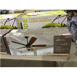 Allen Roth Castine 52" Aged Bronze Finish Ceiling Fan