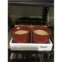 Round Pot Assorted Colors (6 x 6 x 5.5") Lot of 6