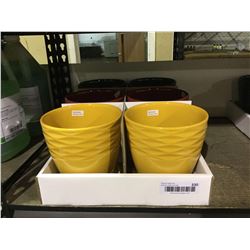 Round Pot Assorted Colors (6 x 6 x 5.9") Lot of 6