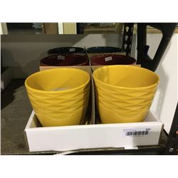 Round Pot Assorted Colors (6 x 6 x 5.9") Lot of 6