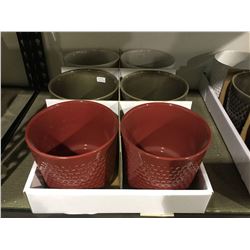 Round Pot Assorted Colors (6 x 6 x 5.5 ) Lot of 6