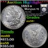 Image 1 : ***Auction Highlight*** 1883-s Morgan Dollar $1 Graded Choice AU/BU Slider+ BY USCG (fc)