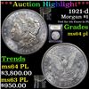 Image 1 : ***Auction Highlight*** 1921-d Morgan Dollar $1 Graded Choice Unc PL By USCG (fc)