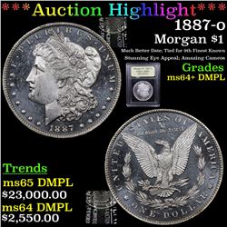***Auction Highlight*** 1887-o Morgan Dollar $1 Graded Choice Unc+ DMPL By USCG (fc)