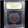 Image 4 : ***Auction Highlight*** 1801 3 Errors Draped Bust Large Cent 1c Graded f, fine BY USCG (fc)