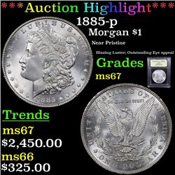 ***Auction Highlight*** 1885-p Morgan Dollar $1 Graded GEM++ Unc By USCG (fc)