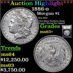 ***Auction Highlight*** 1886-o Morgan Dollar $1 Graded Select+ Unc By USCG (fc)
