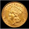 Image 2 : ***Auction Highlight*** 1887 Three Dollar Gold .$3 Graded Select Unc By USCG (fc)