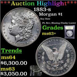***Auction Highlight*** 1883-s Morgan Dollar $1 Graded Select+ Unc BY USCG (fc)