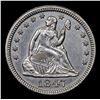 Image 2 : ***Auction Highlight*** 1847-p Briggs 4-D Seated Liberty Quarter 25c Graded Select Unc By USCG (fc)