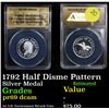 Image 1 : Proof ANACS 1792 Half Disme Pattern Silver Metal Graded pr69 dcam By ANACS