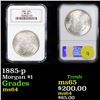 Image 1 : NGC 1885-p Morgan Dollar $1 Graded ms64 By NGC