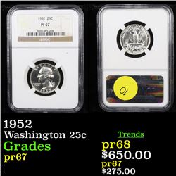 Proof NGC 1952 Washington Quarter 25c Graded pr67 By NGC
