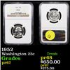 Image 1 : Proof NGC 1952 Washington Quarter 25c Graded pr67 By NGC